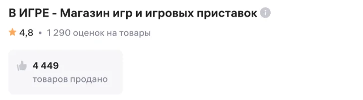 Рейтинг В ИГРЕ на Wildberries